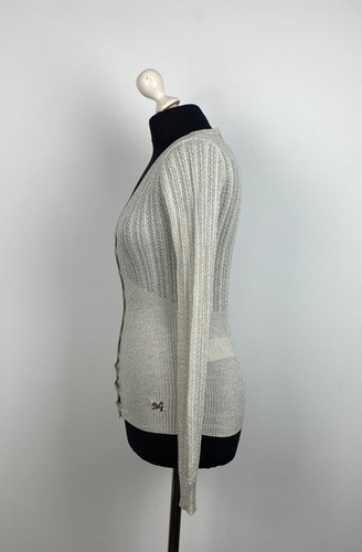 D&G Dolce & Gabbana women's cardigan 75% silk 25% lurex Size L - Picture 3 of 6