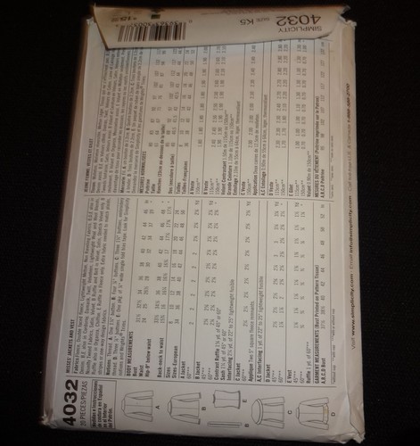 Simplicity #4032 Jackets & Vest Misses Sizes 8 - 16 - Picture 3 of 5