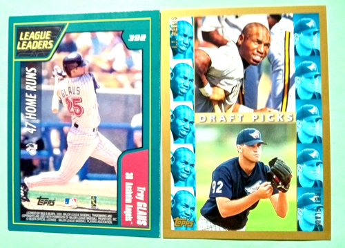 1998 Topps Troy Glaus Draft Picks RC & 2001 HR Leaders Glaus/Sosa - Picture 3 of 11