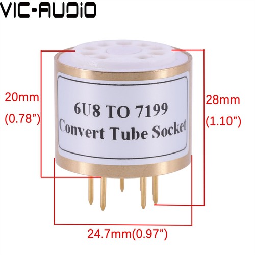 1PC 9PIN Tube Socket 6U8 TO 7199 Amplifier Audio Convert Tube Socket Adapter - 第 5/14 張圖片
