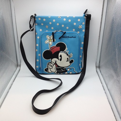 Bolso Bandolera Walt Disney World Parks Minnie Mouse atemporal Azul 11" X 9" - Imagen 1 de 13