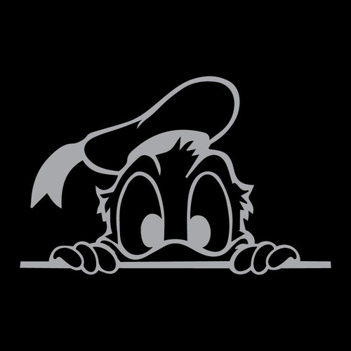 Calcomanía de vinilo 7" PEEKING DONALD v3 pegatina ventana de coche computadora portátil Disney Duck Peek - Imagen 21 de 31