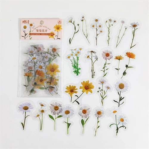 Pack of 40 Stationery Flower Leafs Toadstool Stickers Botanical for Scrapbooking - Picture 8 of 12