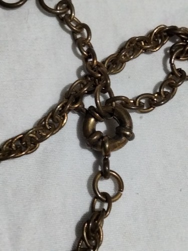 Statement-Halskette mit Anhänger Vintage bunt antik goldfarben - Bild 7 von 7