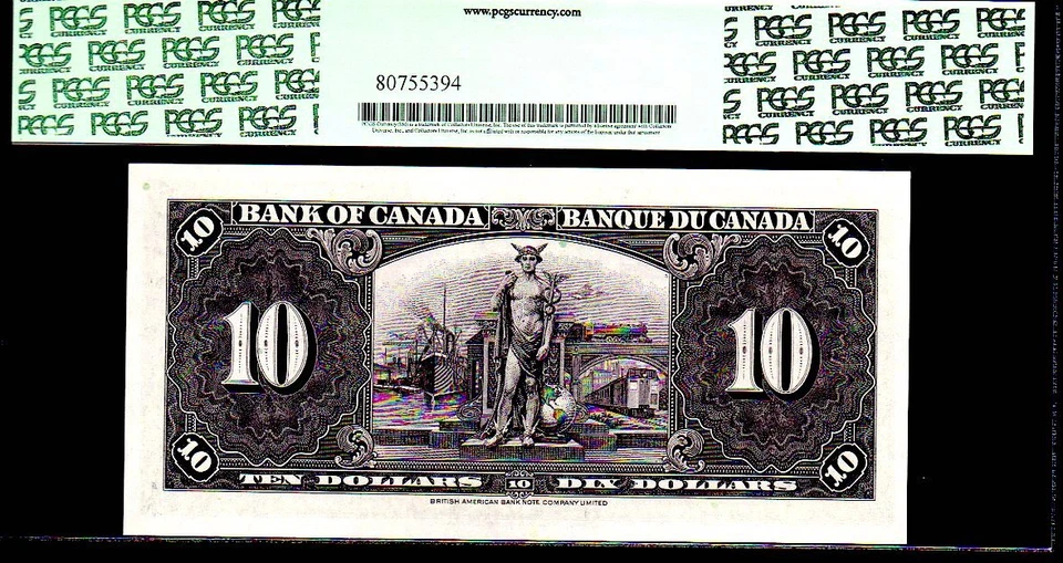 CANADA BC-24b $10 1937 PCGS 65PPQ “KING GEORGE VI” Bank of Canada - Image 2 of 4