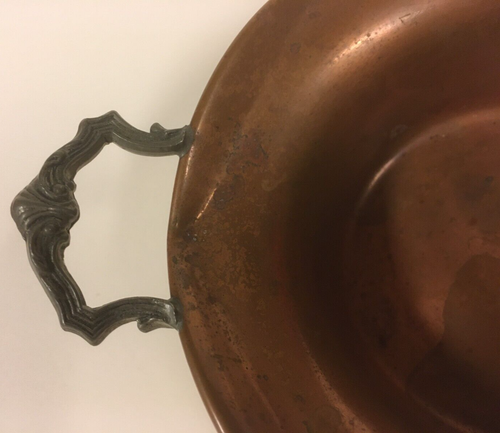 COBRE FLAMENCO B.P. "Antiguo cuenco de 7"" firmado 4069 CO & peltre" - Imagen 3 de 13