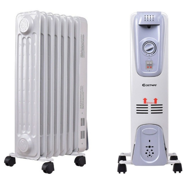 Electric Heater Space Heater Portable Small Radiator Energy Efficient Oil Filled eBay