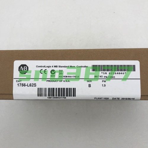 New Allen Bradley 1756-L62S SER B AB GuardLogix 4 MB Processor Module 1756L62S - Picture 1 of 6