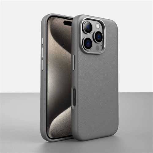 Luxury PU Leather MagSafe Case for iPhone 14, 15, 16 Pro Max Plus - Picture 9 of 10