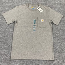 Carhartt Mens Relaxed Fit T Shirt Short Sleeve Gray Size Small