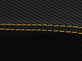 Fits 2016-2020 Chevrolet Malibu Carbon Fiber Console Armrest Cover Yellow Stitch