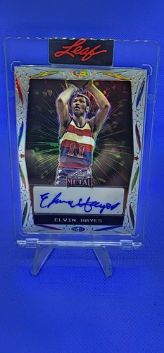 2023 leaf metal ebay exclusive Elvin Hayes auto card # 4/4 - Picture 3 of 6