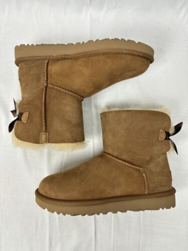 UGG Mini Bailey Bow II Chestnut Damenstiefel Größe 6 neu im Karton - Bild 10 von 13