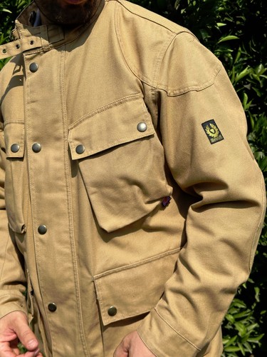 Knit Cotton Belstaff Professional Motorcycle Biker Light Jacket Coat Size M - Picture 13 of 19