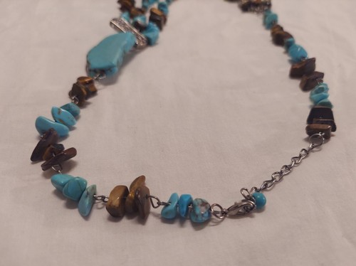 Multistrands Natural Turquoise Stone Necklace - Picture 5 of 9