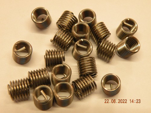 Insertos Helicoil m3 m4 m5 m6 m8 m10 m12 m14 Acero Inoxidable Grado M2 Rosca Reparación Nuevo - Imagen 2 de 3