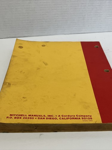 Mitchell 1982 Supplement Engine Clutch Axle Service & Repair Domestic Cars - Picture 2 of 8