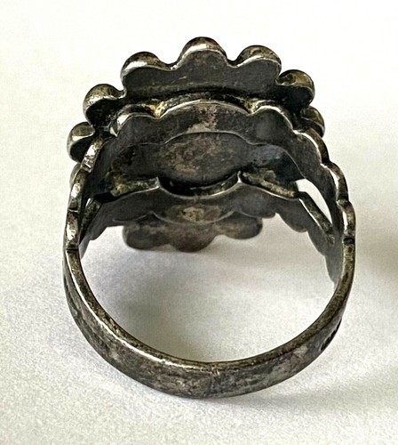 Vintage Southwestern Sterling Silver Rope Hand Stamped Ladies Dome Ring Size 5 - Picture 11 of 12