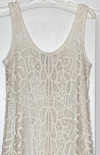INC International Concepts Dress Womens Medium Maxi Creme Cocktail Party Lace - Picture 15 of 16