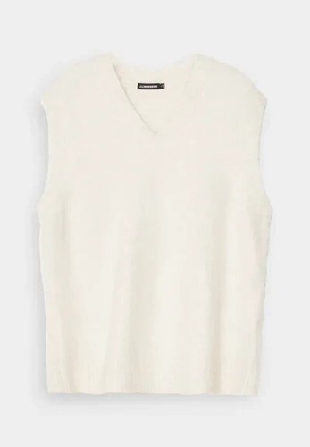 J. Lindeberg Men's HARRIE V NECK Vest Ivory Medium NEW NWT FMKW10094 A003 - Picture 3 of 9