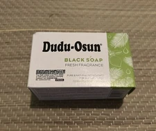 100% All Natural Dudu Osun Black Soap Anti Acne,Fungus. Jabón Negro Yoruba Osha
