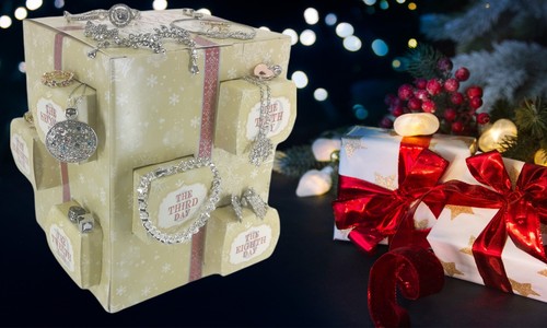 12 Days of Christmas "TWELVETIDE" Advent Calendar made with Luxury Crystal - Picture 2 of 12