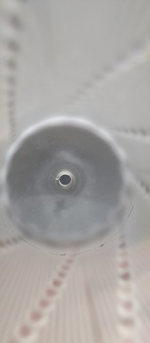 Vintage 6.25" Frosted Glass Boudoir Lamp Shade Scallop Edge Swirl Dot - Picture 11 of 12