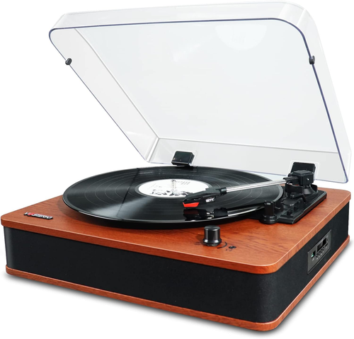 Record Player Turntable with Speakers for Vinyl Records, Vintage Bluetooth Be...