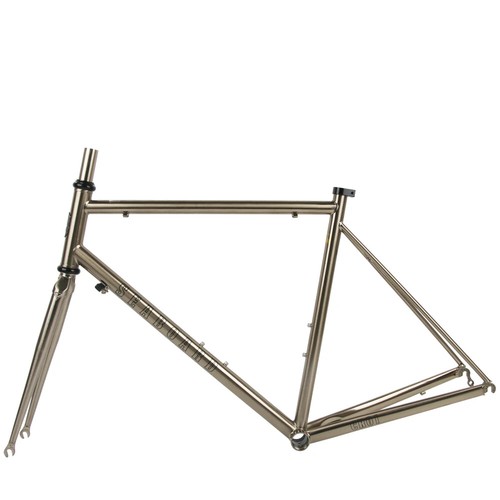 Road Bicycle Frame Chrome Molybdenum Heat Treated Steel Frame Carbon Fork Silver - Picture 5 of 32