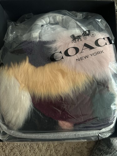COACH 1942 MULTI COLORED SHEARLING ROGUE 20 NEW IN WRAP! - Picture 3 of 10