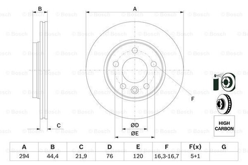 BOSCH Bremsensatz VW MULTIVAN T6 TRANSPORTER T6 Ø294 HINTEN  WK Reiniger - Bild 6 von 11