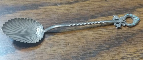 Antique Handcrafted Sterling Silver Salt Spoon - Bild 1 von 7