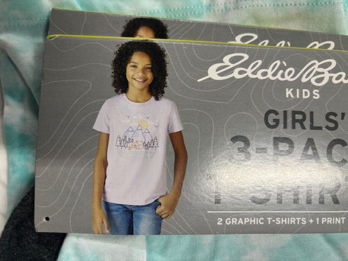 Eddie Bauer Youth Girls 3-Pack Tee Shirt( AQUA/LILAC/GRAY L 14/16)NWT - Picture 4 of 4