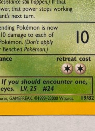 Pokemon Team Rocket Dark Arbok Rare Shift Error Misprint 2/82 1999-23000 Date MP - Picture 3 of 3