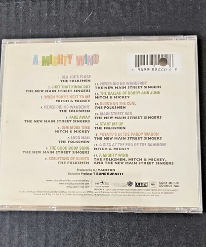 A Mighty Wind: The Album-Soundtrack Album Various Artists 2003 CD Rare Vintage - Imagen 2 de 4