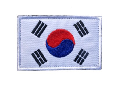 SOUTH KOREA FLAG PATCH embroidered sew-on KOREAN REPUBLIC SEOUL Taegeukgi SEOUL