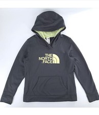The North Face Hoodie Womens Sz Large Grey Logo Graphic Print Gorpcore