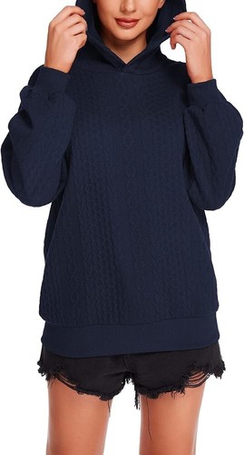 Beyove Women Fall Tops Casual Long Sleeve Hoodie Blouses Tunic Shirt Pullover L - Picture 2 of 5