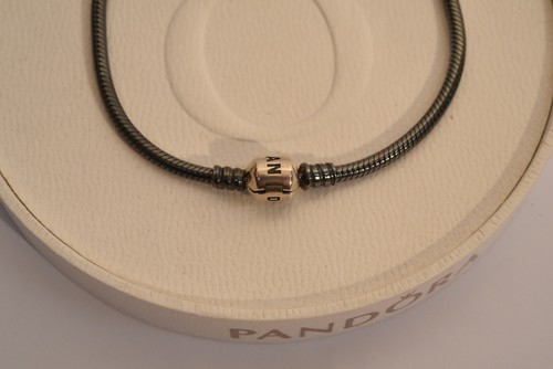 Pandora Oxidised Sterling Silver Chain Bracelet - 590702OX - 23cm - 第 2/4 張圖片