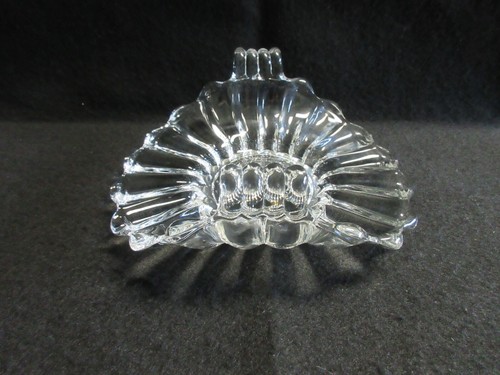 Vintage Heisey Crystolite (#1503) Oval 7” Curved Handles Bonbon/Candy/Nut Dish - Picture 3 of 12