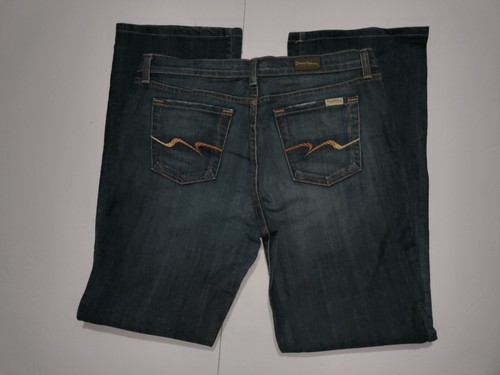 David Kahn Womens 12 Distressed Faded Bootcut Blue Jeans - Picture 6 of 14