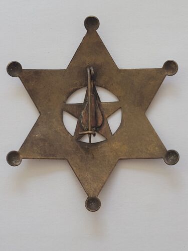 Réplica Estrella de latón liso Texas Rangers Company B Insignia Viejo Oeste Oeste Insignia 3 - Imagen 2 de 2