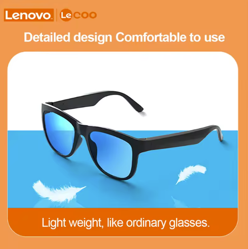 Lenovo Lecoo C8 Smart Glasses Headset Wireless Bluetooth Sunglasses - Picture 5 of 8