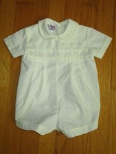 VTG Petit Ami Embroidered Duck/Chick Yellow Romper Size 6 Months