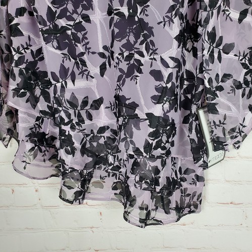 NEW Alex Evenings Womens 3/4 Sleeve Top Blouse Size L Orchid Evening Cocktail - Picture 10 of 16