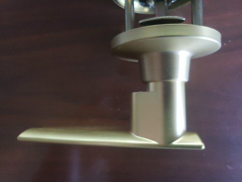 NEW Miseno 8940263/HLK2101CB Single Cylinder Keyed Lever Set, Satin Brass - Picture 3 of 8