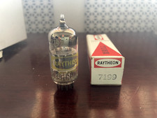 Unused Vintage  Raytheon  7199 Vacuum Tube No Shorts Very Strong Nib Nos  			