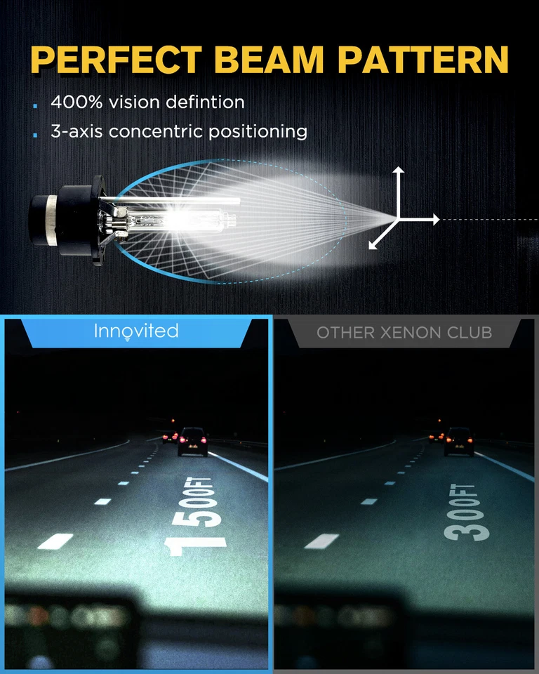 2x D4S HID Xenón Repuesto OEM Faros Lámpara Bombillas 5000K 6000K 8000K 10000K Foto 2 de 4