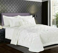 3Piece Velvet Quilted Comforter Bedspread Beautiful Bed throw With Pillow Sham