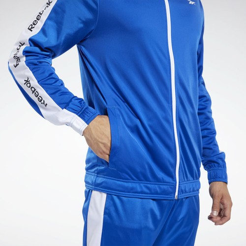 Reebok (XL) Linear Logo (FK6122) Humble Blue Track Jacket New W Tags - Picture 5 of 8
